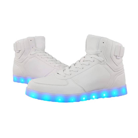 NWT Diyjts L.e.d. Rechargeable Light Up Sneakers In Crisp White - Unisex Size 47 - Picture 5 of 5
